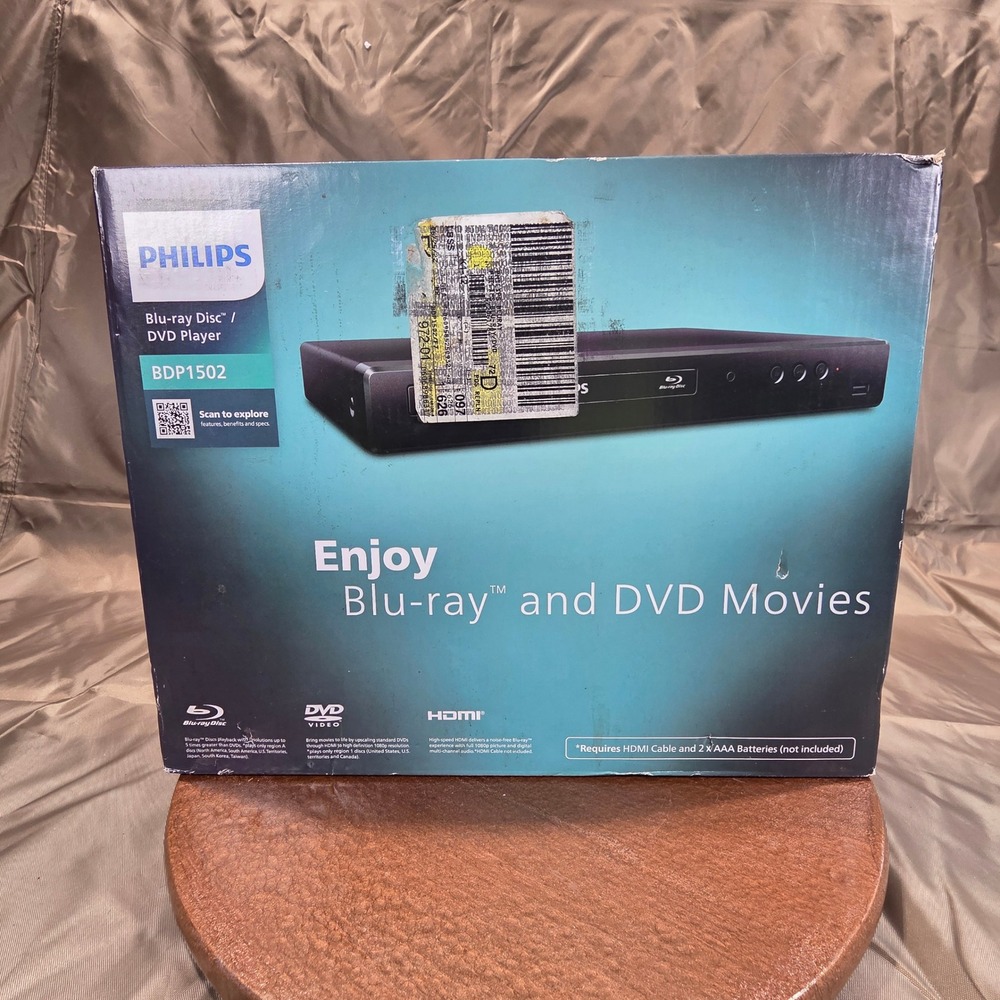 Philips BDP1502 Blu-ray Disc DVD Player 1080p HDMI Dolby Audio Black New